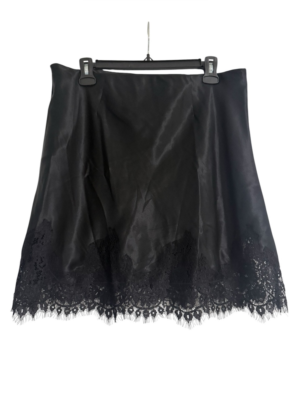 Reformation Carolina Silk Mini Skirt in Black Size Large - Picture 6 of 8